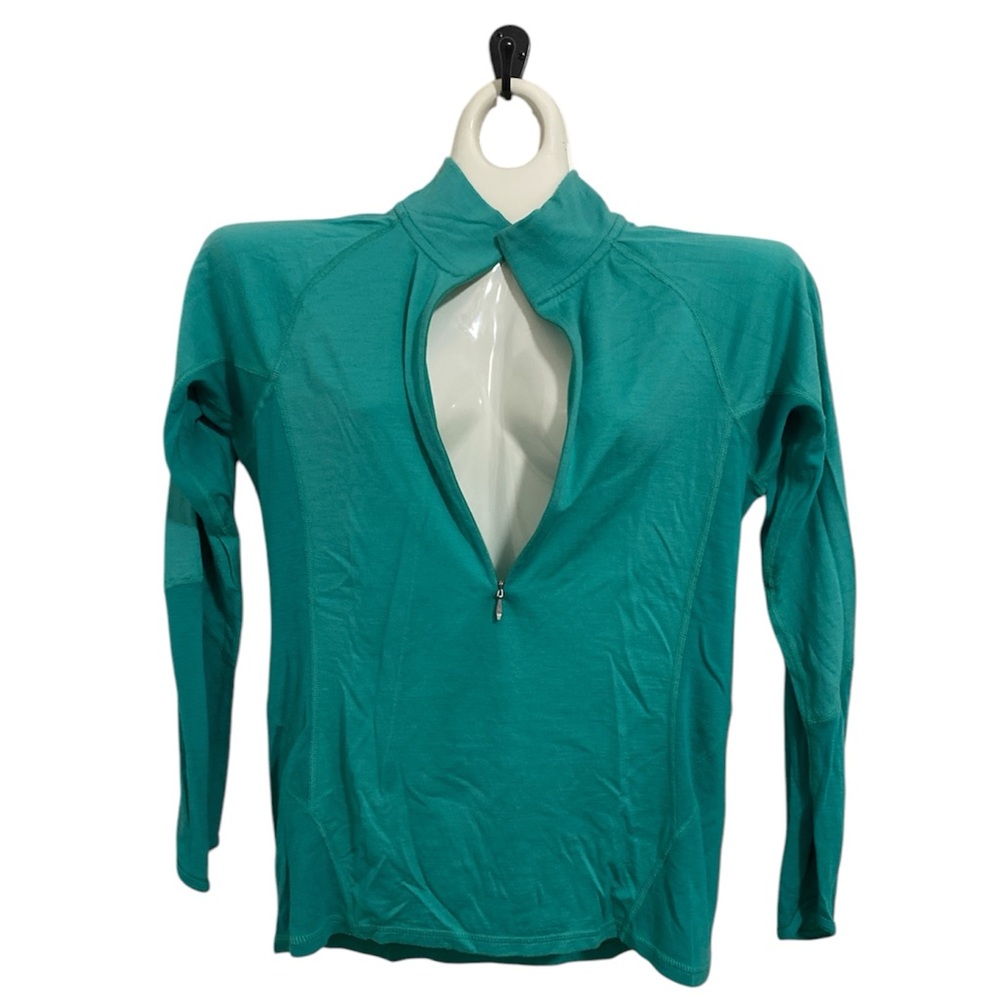 Smartwool green classic thermal merino half zip pullover sweater